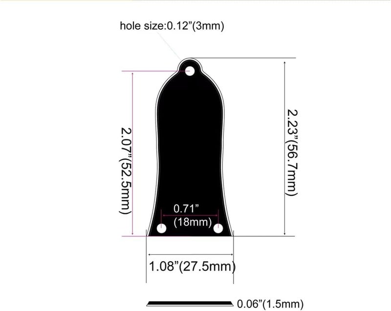 guyker 1 Pcs Guitar Head Cover 3 Holes, Zinc alloy Guitar Truss Rod Cover for GIB LP Style Guitar Accessories Parts, JA3003, Ancient Silver - Image 2